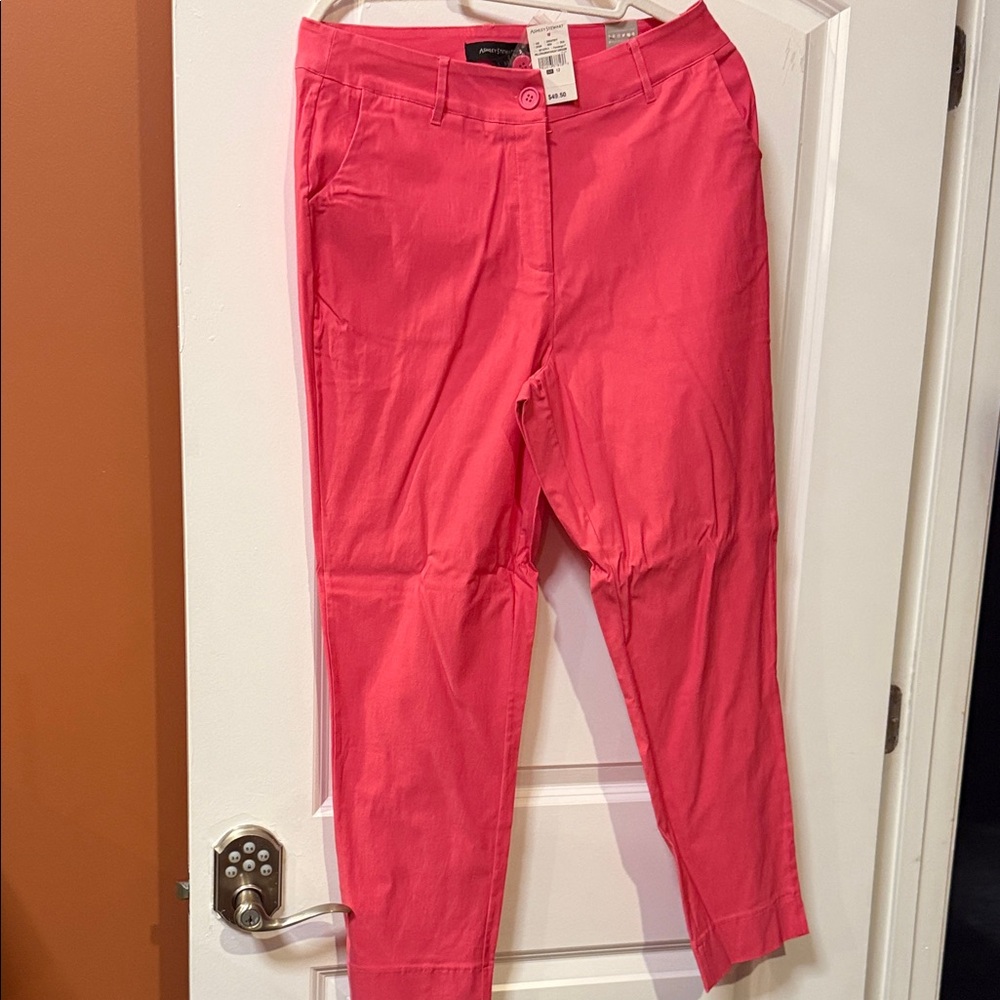 Ashley Stewart Hot Pink Straight Leg Pants